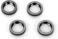 ST Racing SC10 4x4 Shock Spring Collars, Gunmetal Aluminum (4)