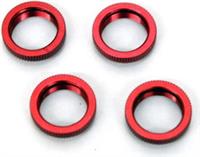 ST Racing SC10 4x4 Shock Spring Collars, Red Aluminum (4)