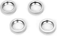 ST Racing SC10 4x4 Shock Spring Collars, Silver Aluminum (4)