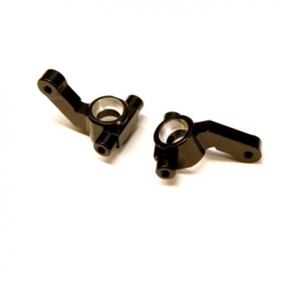 ST Racing DR10 Steering Knuckles, Black Aluminum