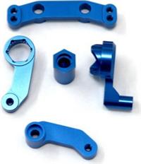 ST Racing SC10/B4/T4 Steering Bellcrank Set, Blue Aluminum