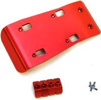 ST Racing SC10 Front Skid Plate, Red Aluminum