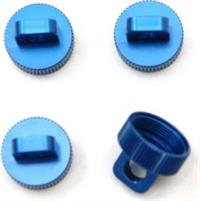 ST Racing Ten SCTE Shock Caps, Blue Aluminum (4)