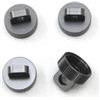 ST Racing Ten SCTE Shock Caps, Gun Metal Gray Aluminum (4)