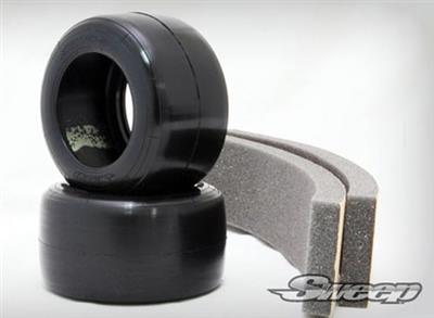 Sweep F1 Rear Racing Tire Set With Inserts, Hard (2)