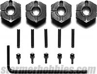 Tamiya Clamping 12mm Touring Hex Hub Set, 6mm Wide (4)