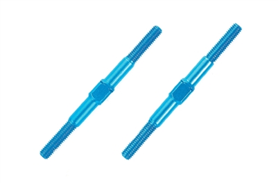 Tamiya Turnbuckle Shafts-3 x 42mm, Blue Aluminum (2)