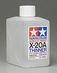 Tamiya Acrylic/Poly Thinner X20a, 8.5 Oz.