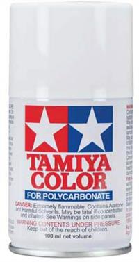 Tamiya PS-1 White Lexan Spray Paint, 3 Oz. Can