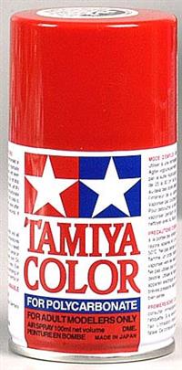 Tamiya PS-2 Red Lexan Spray Paint, 3 Oz. Can