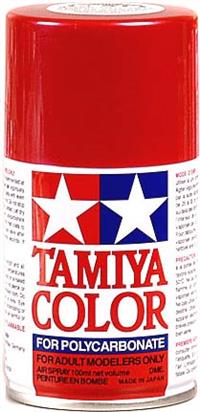 Tamiya PS-15 Metallic Red Lexan Spray Paint, 3 Oz. Can
