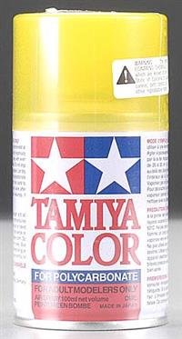 Tamiya PS-42 Translucent Yellow Lexan Spray Paint, 3 Oz. Can
