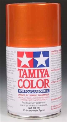 Tamiya PS-61 Metallic Orange Lexan Spray Paint, 3 Oz. Can