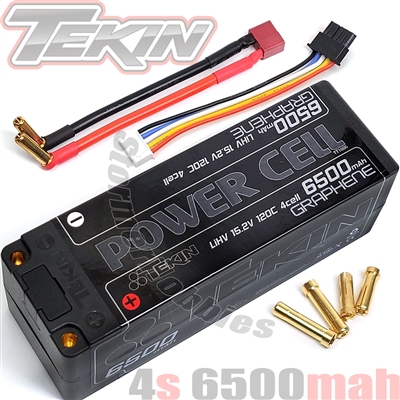 Tekin 4S Lipo Battery 6500mAh, 5mm bullet