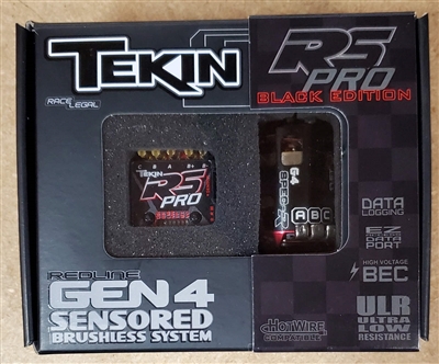 Tekin RS Pro Black Ed. ESC with Gen4 SpecR Brushless Motor, 17.5T