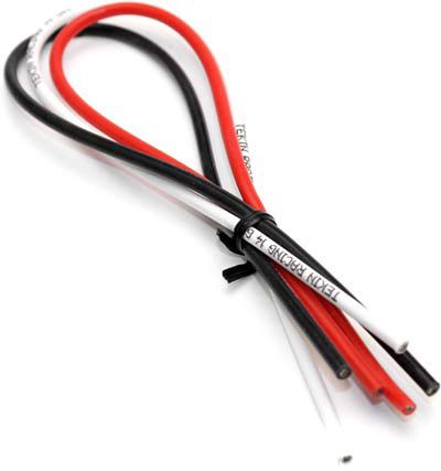 Tekin TT3031 - 14AWG Silcone Power Wire 3pcs 12 inch Red/Blck/White