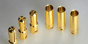 Tekin 4mm Hi Power Bullet Connector Set (3) Male And (3) Female
