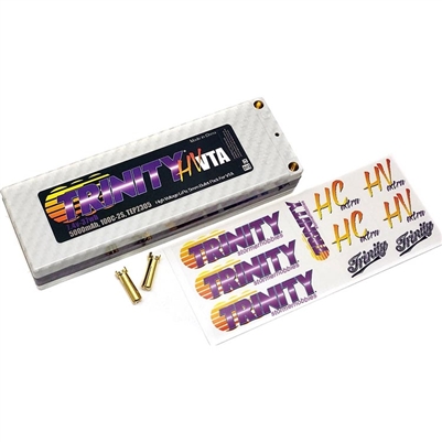 .SALE. Team Epic 5000mAh 100c 7.4 2s VTA White Carbon Lipo Battery Pack-5mm