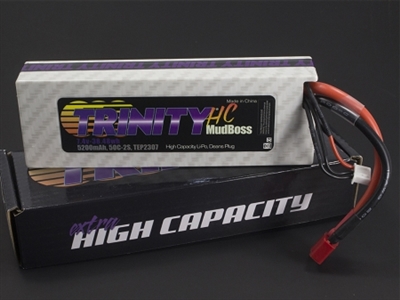 Team Epic 5200mAh 50c 7.4 2s HC White Carbon Lipo Battery-Deans Plug