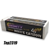 Team Epic 5500mAh 130c 14.8 4S LCG White Carbon Lipo Battery with 5mm bullet plugs