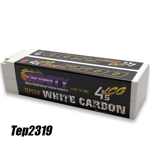 Team Epic 5500mAh 130c 14.8 4S LCG White Carbon Lipo Battery with 5mm bullet plugs