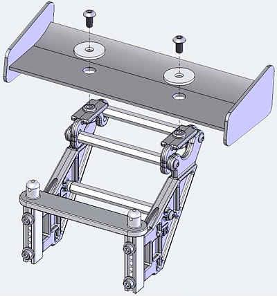 Tekno R/C Revo Adjustable Wing Mount