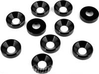 Tekno R/C M4 Countersunk Washers, Black (10)