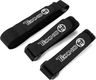 Tekno R/C EB48 Battery Straps For 4s Packs, Black