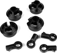 Tekno R/C EB48.2/SCT410 Shock Rod Ends And Spring Perches (4)