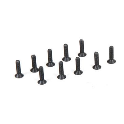 Losi Flat Head Screws, M2.5 x 10mm (10)