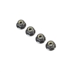 Losi 22 5.0 DC/AC Flanged Locknuts - M4 x 0.7mm x 7mm, black aluminum (4)