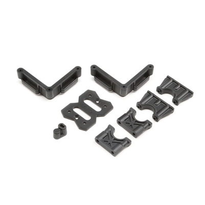 Losi 8ight-XE Center Diff Mount, Battery Mount Set