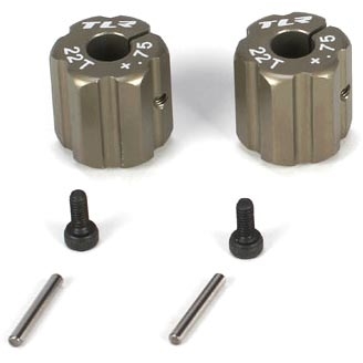 Losi 22T Rear Hexes +.75mm Width, Aluminum (2)