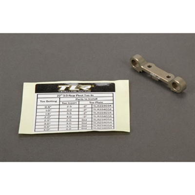 Losi 22T 3.0/22 3.0 Rear Toe Plate ( -2 degrees) LRC, aluminum