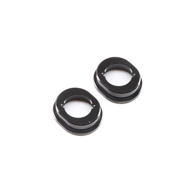 Losi 22 5.0 DC/SR/AC Front Spindle Inserts, black aluminum - 3mm Trail: All 22 (2)