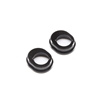 Losi 22 5.0 DC/SR/AC Front Spindle Inserts, black aluminum - 2/4mm Trail: All 22 (2)