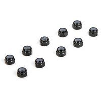 Losi M3 Lock Nuts, black aluminum (10) for all 22 cars/trucks