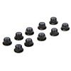 Losi M3 Flanged Lock Nuts, black aluminum (10) for all 22