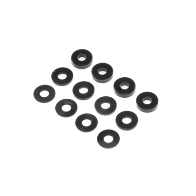 Losi 22 5.0 DC/SR/AC M3 Washer Set, black aluminum (4 each)