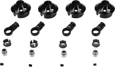 Losi 8B/8T 2.0 Shock Ends, Cups And Hardware, aluminum (4 each)