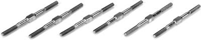 Losi 22 Turnbuckle Set, Titanium (6)