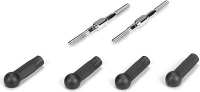 Losi 22 Turnbuckles-45mm (2) With Ball Cups (4)