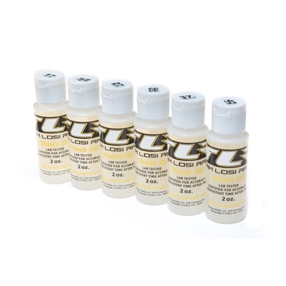 Losi Silicone Shock Oil 6 Pack-17.5 , 22.5, 27.5, 32.5, 37.5, 42.5