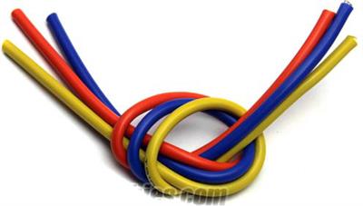 TQ Racing 10 Gauge Wire, Yellow, Orange And Blue, 1 Ft. Each