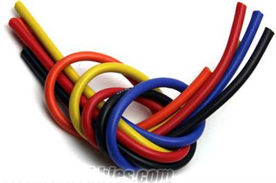 TQ Racing 10 Gauge Wire, Yellow, Orange Black, Red, Blue, 1 Ft. Each
