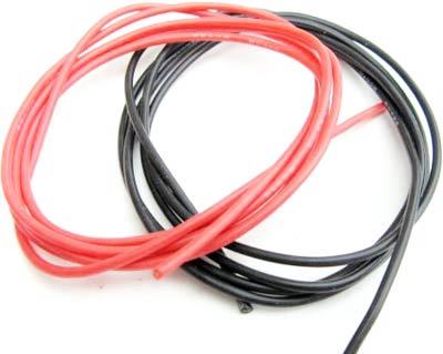 TQ Racing 22 Gauge Thin Silicone Wire, 3 Ft. Each Red And Black