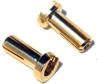 TQ Racing 4mm Bullet Battery Connectors, 14mm Length (2)