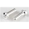 TQ Racing 4mm Bullet Battery Connectors, Silver Plated, 14mm Length (2)