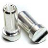 TQ Racing 5mm Bullet Battery Connectors, Short 13mm, Silver Plated (2)