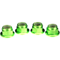 Traxxas 4mm Flanged Serrated Green Lock Nuts (4) Grave Digger